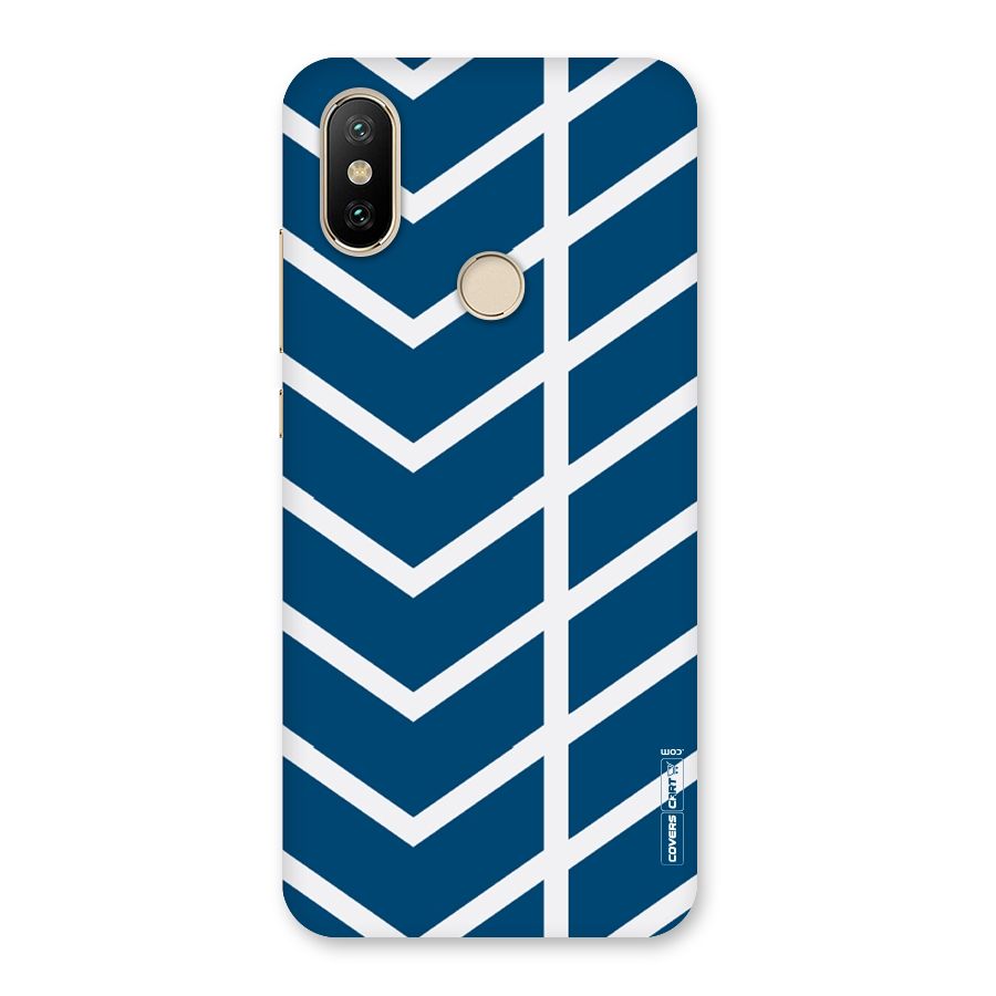Blue White Pattern Back Case for Mi A2