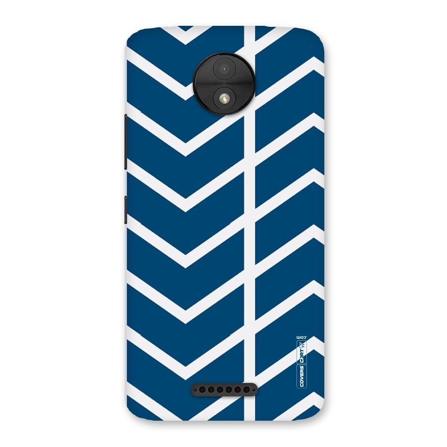 Blue White Pattern Back Case for Moto C
