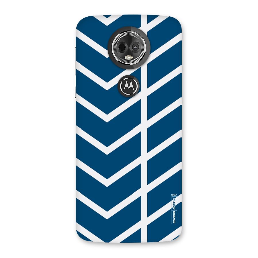 Blue White Pattern Back Case for Moto E5 Plus