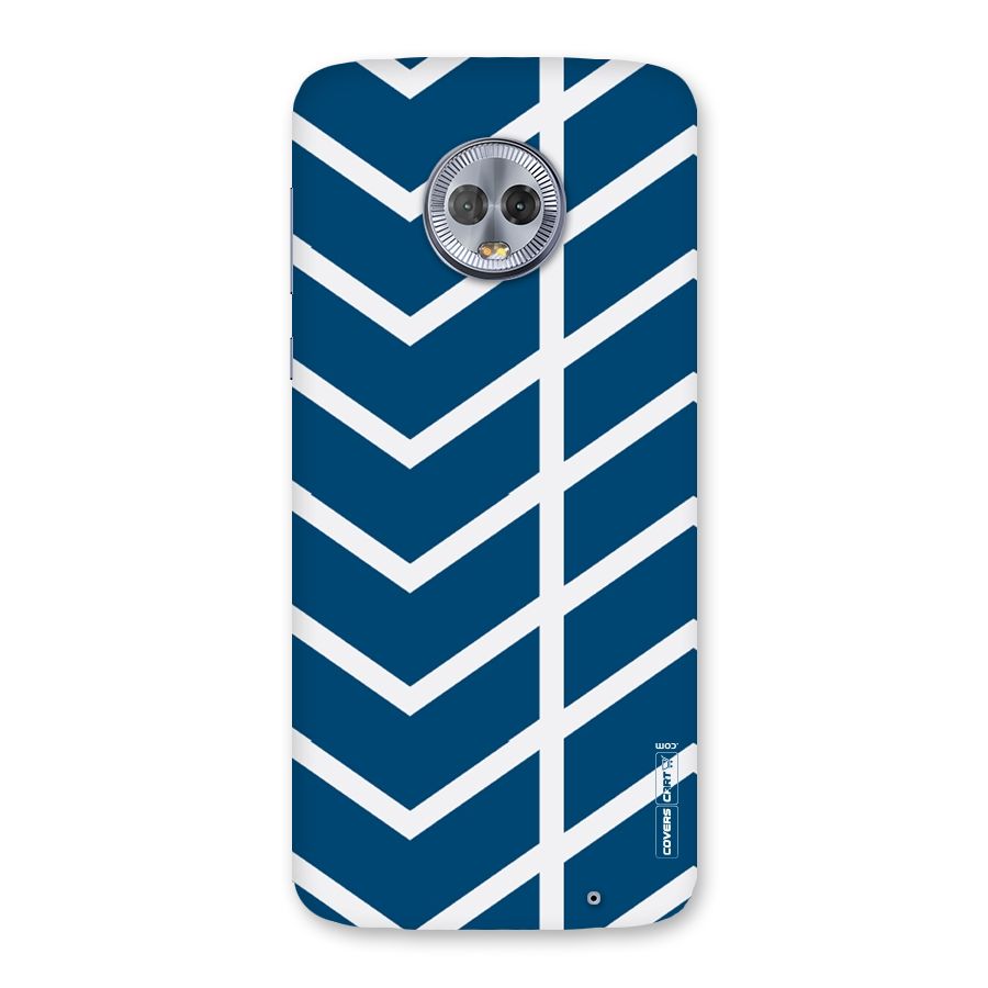 Blue White Pattern Back Case for Moto G6 Plus