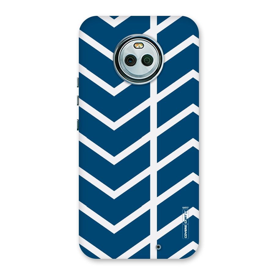 Blue White Pattern Back Case for Moto X4