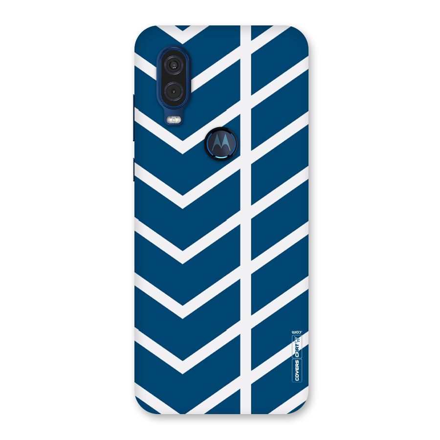 Blue White Pattern Back Case for Motorola One Vision