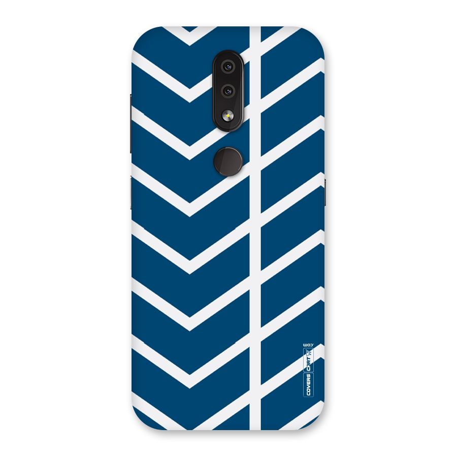 Blue White Pattern Back Case for Nokia 4.2