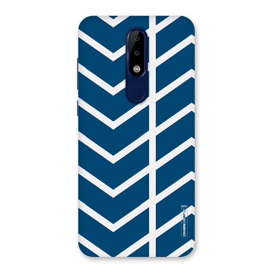 Blue White Pattern Back Case for Nokia 5.1 Plus