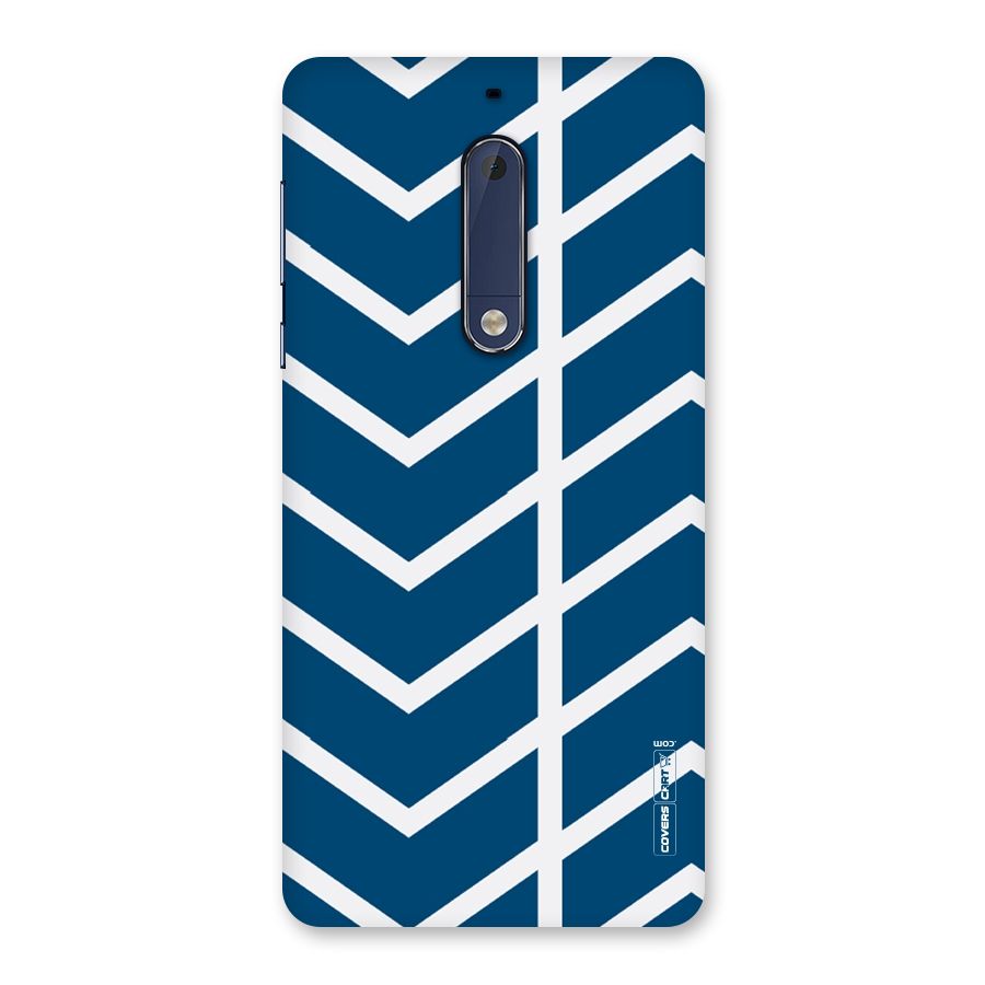 Blue White Pattern Back Case for Nokia 5