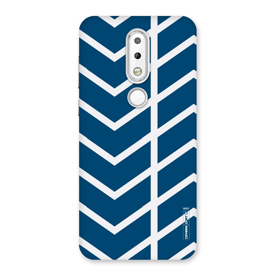 Blue White Pattern Back Case for Nokia 6.1 Plus