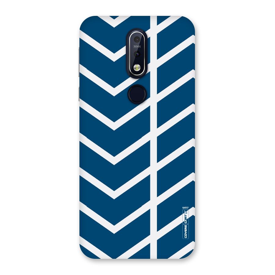 Blue White Pattern Back Case for Nokia 7.1