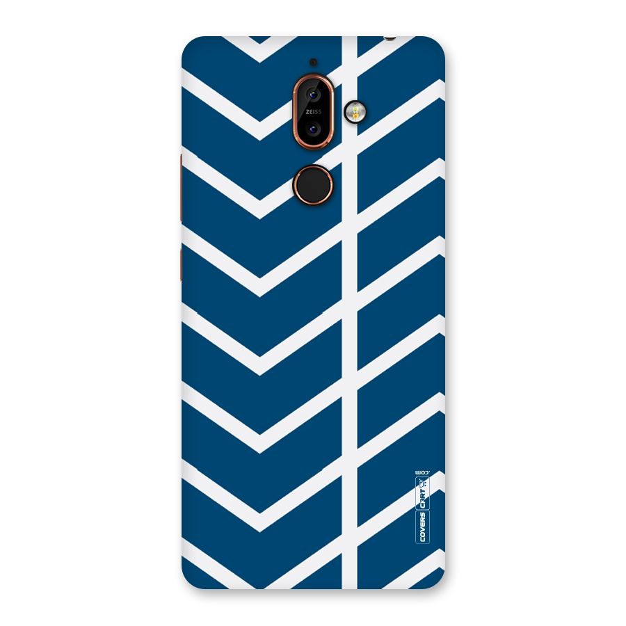 Blue White Pattern Back Case for Nokia 7 Plus