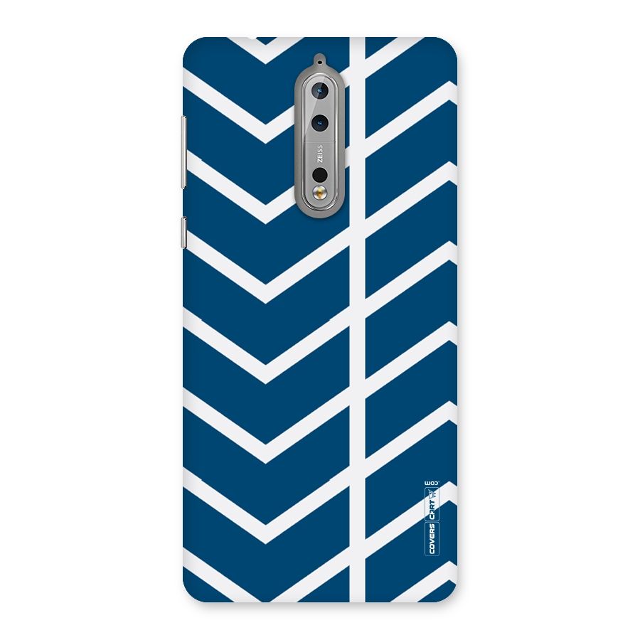 Blue White Pattern Back Case for Nokia 8