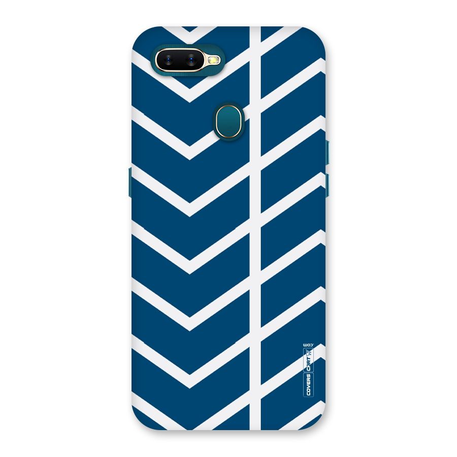 Blue White Pattern Back Case for Oppo A11k