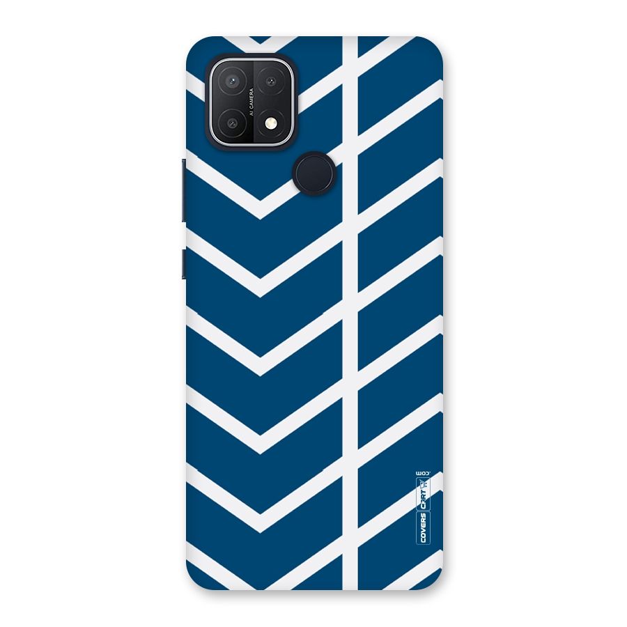 Blue White Pattern Back Case for Oppo A15s