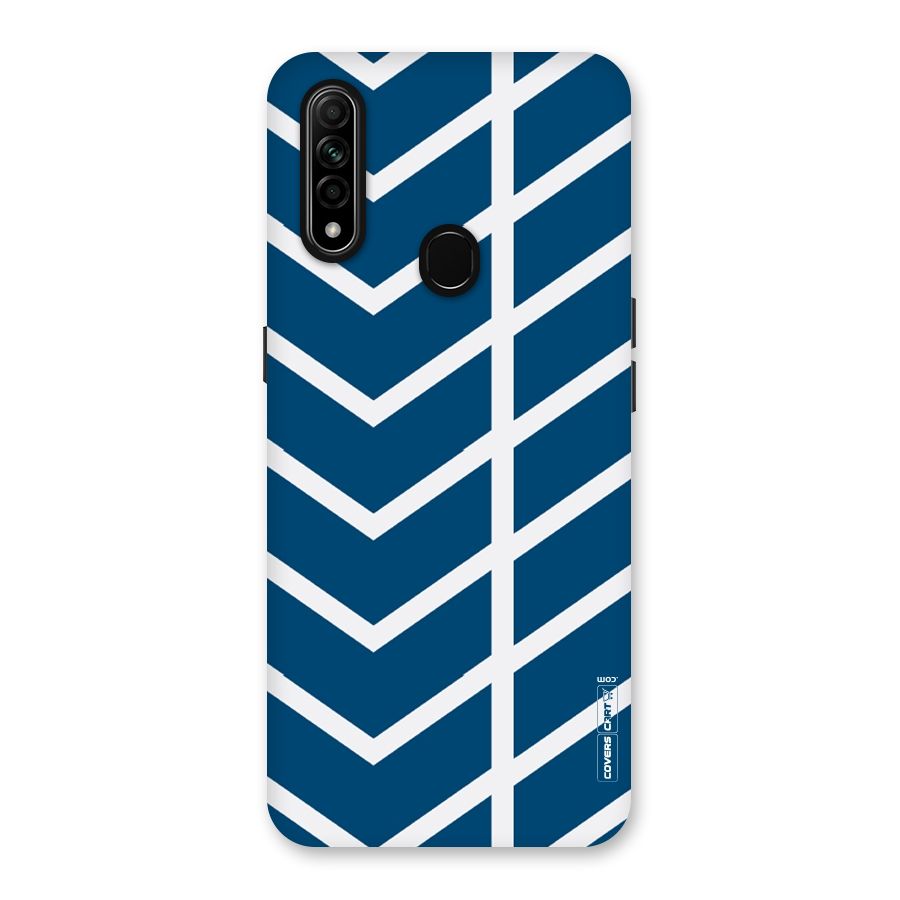 Blue White Pattern Back Case for Oppo A31