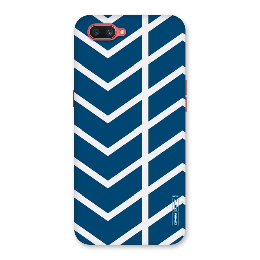 Blue White Pattern Back Case for Oppo A3s