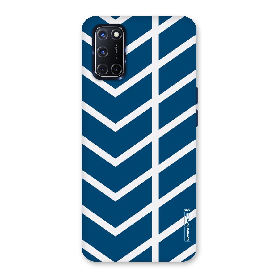 Blue White Pattern Back Case for Oppo A52