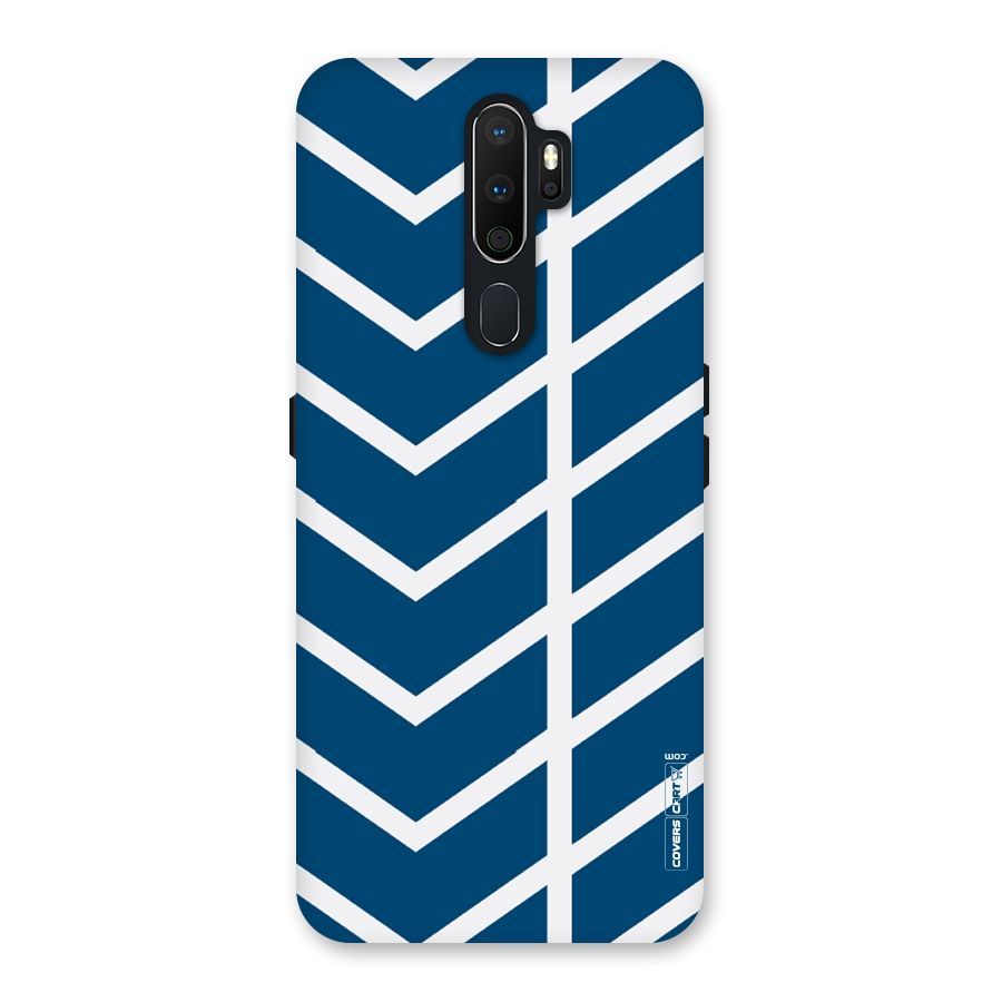 Blue White Pattern Back Case for Oppo A5 (2020)