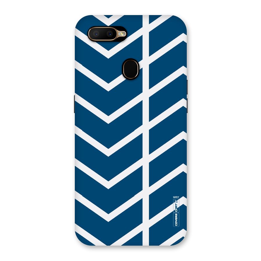 Blue White Pattern Back Case for Oppo A5s