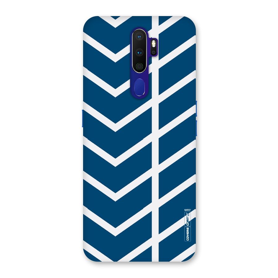 Blue White Pattern Back Case for Oppo A9 (2020)