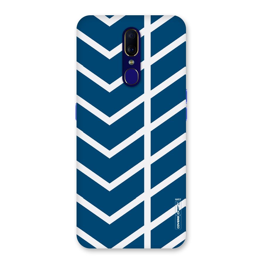 Blue White Pattern Back Case for Oppo F11