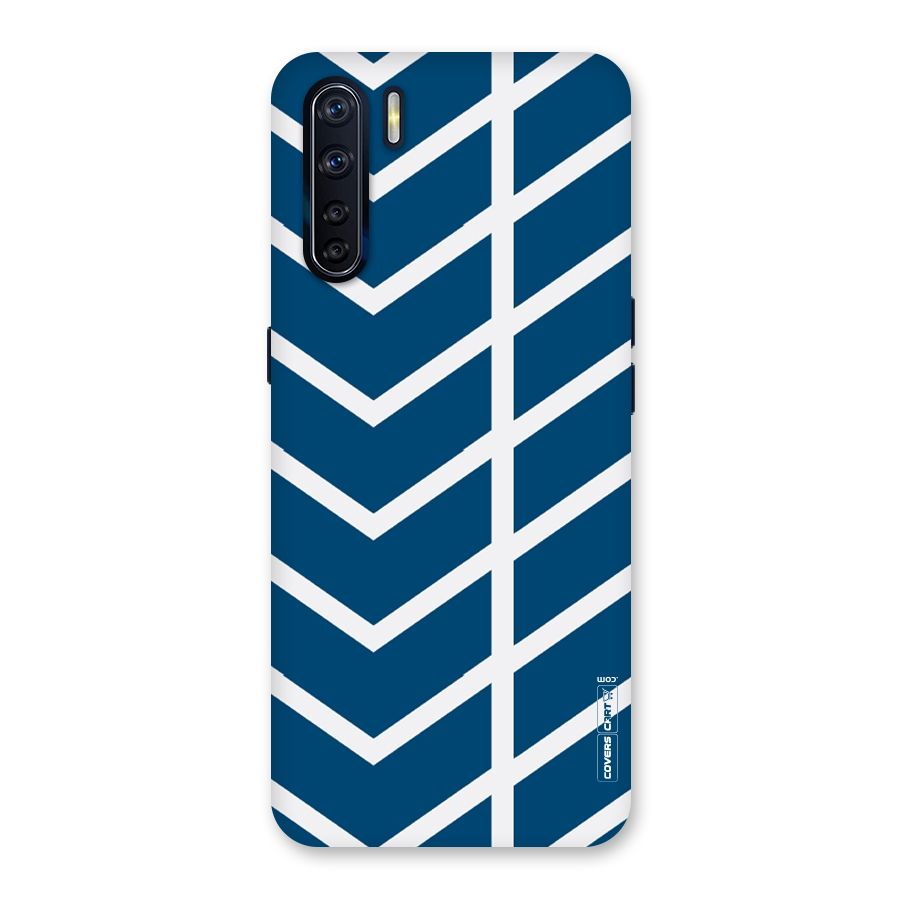 Blue White Pattern Back Case for Oppo F15