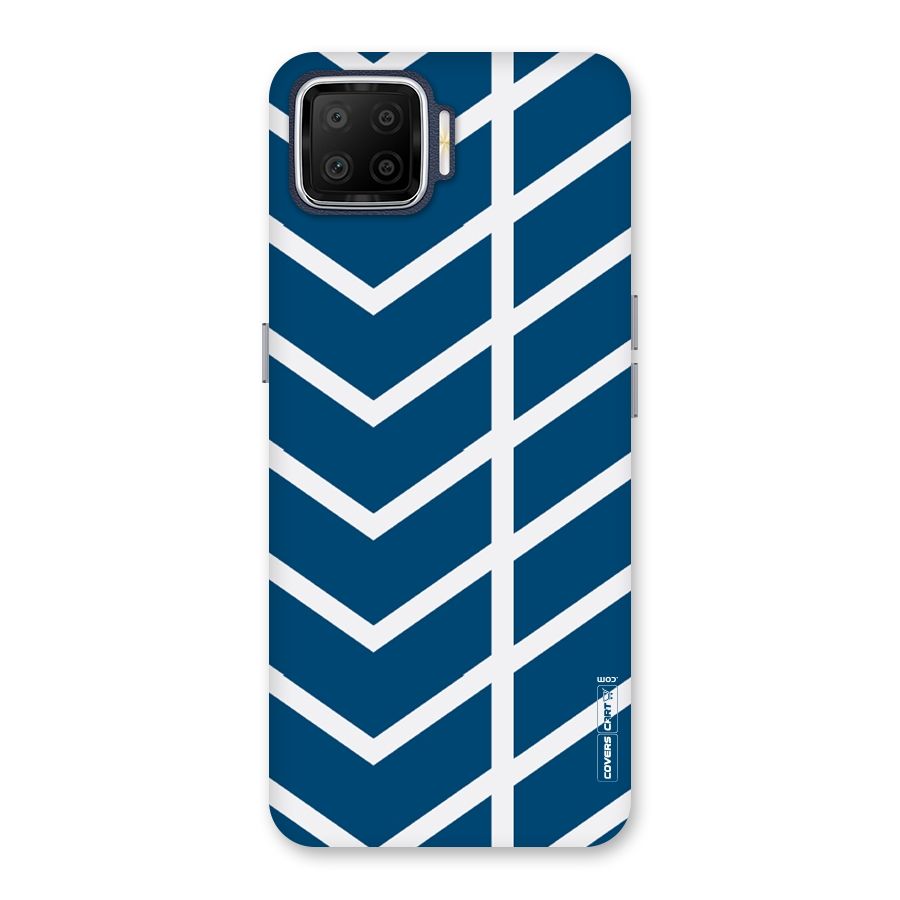 Blue White Pattern Back Case for Oppo F17