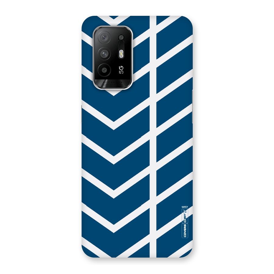 Blue White Pattern Back Case for Oppo F19 Pro Plus 5G