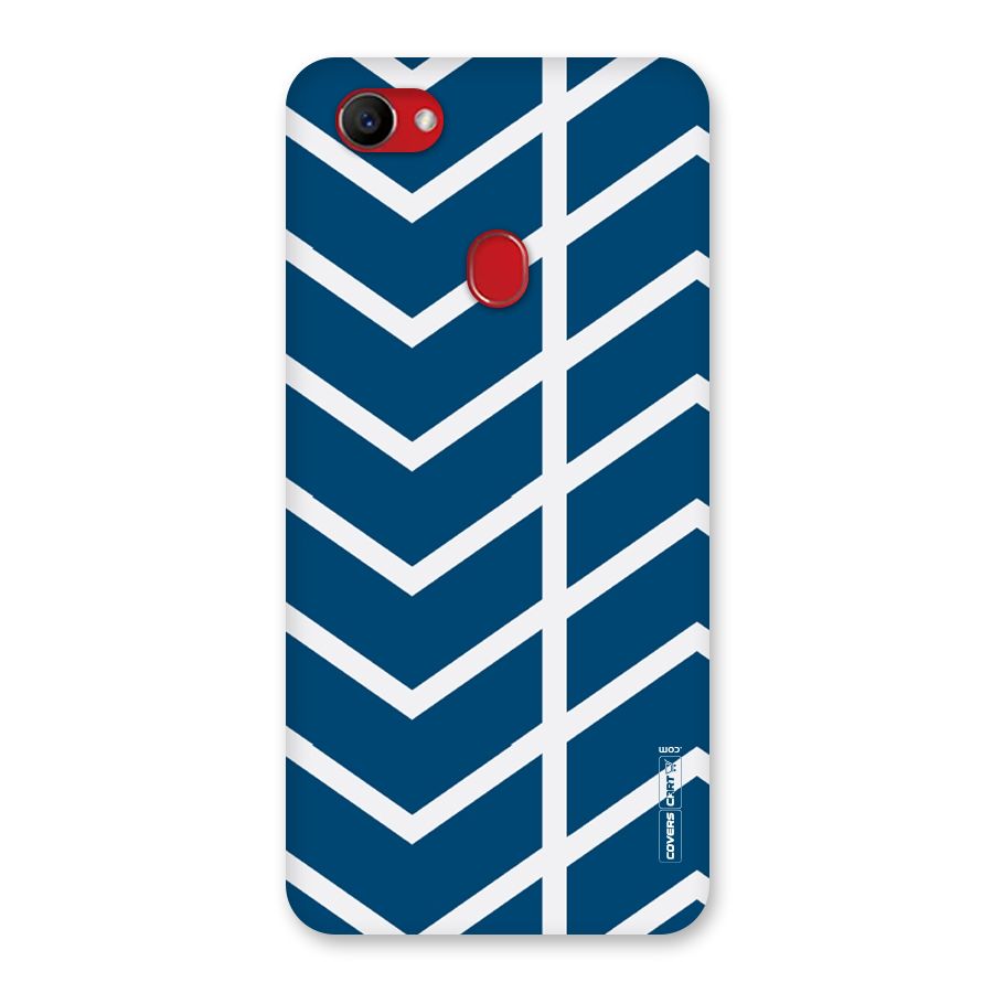 Blue White Pattern Back Case for Oppo F7