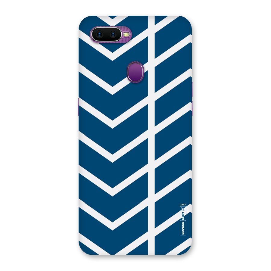 Blue White Pattern Back Case for Oppo F9
