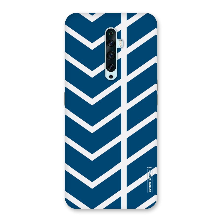Blue White Pattern Back Case for Oppo Reno2 F