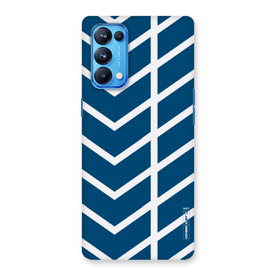 Blue White Pattern Back Case for Oppo Reno5 Pro 5G