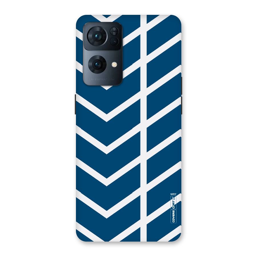 Blue White Pattern Back Case for Oppo Reno7 Pro 5G