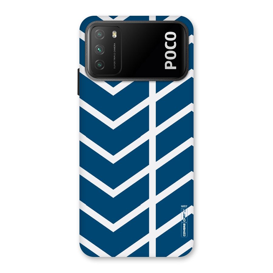Blue White Pattern Back Case for Poco M3