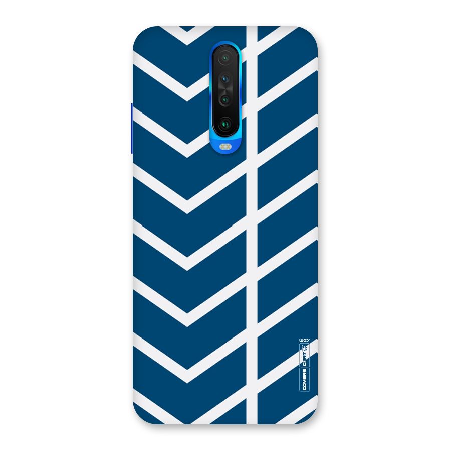 Blue White Pattern Back Case for Poco X2