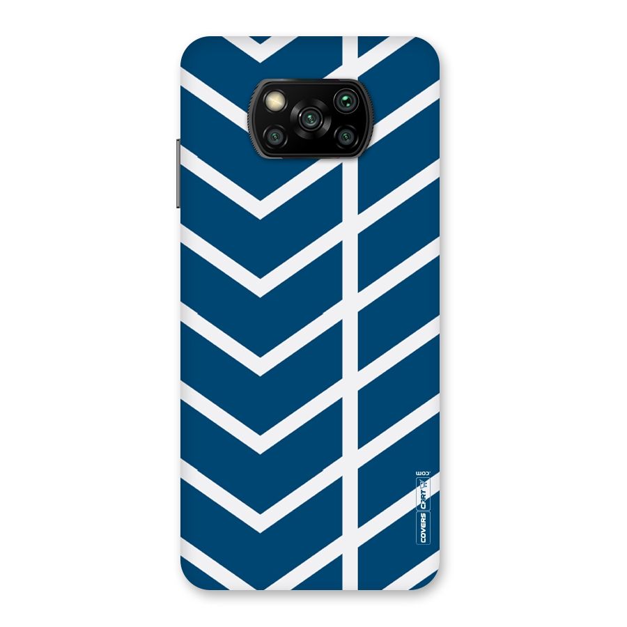 Blue White Pattern Back Case for Poco X3