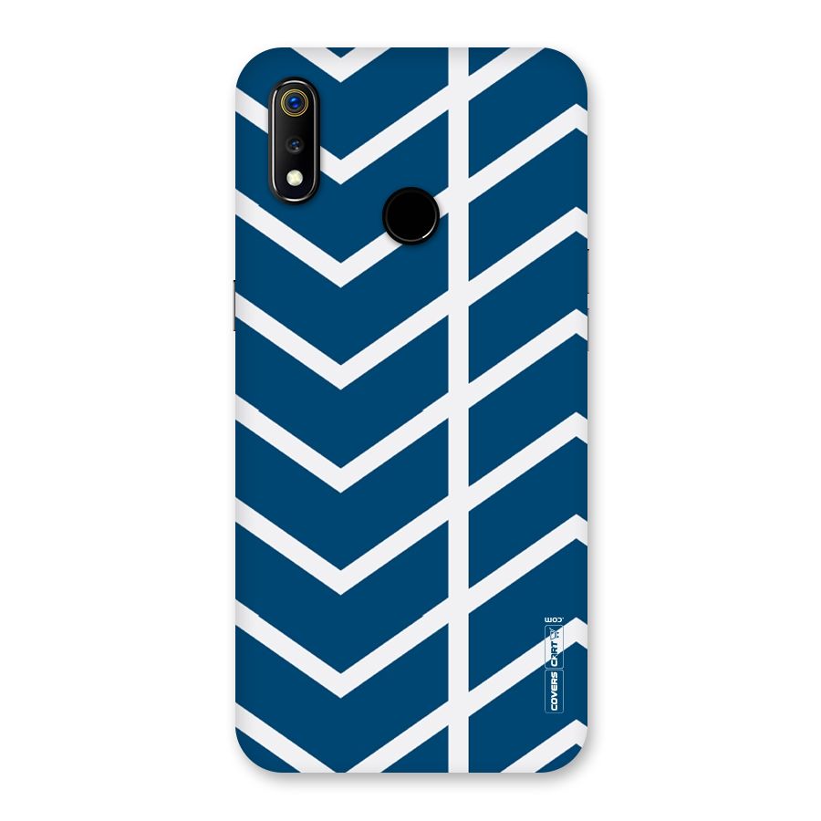 Blue White Pattern Back Case for Realme 3