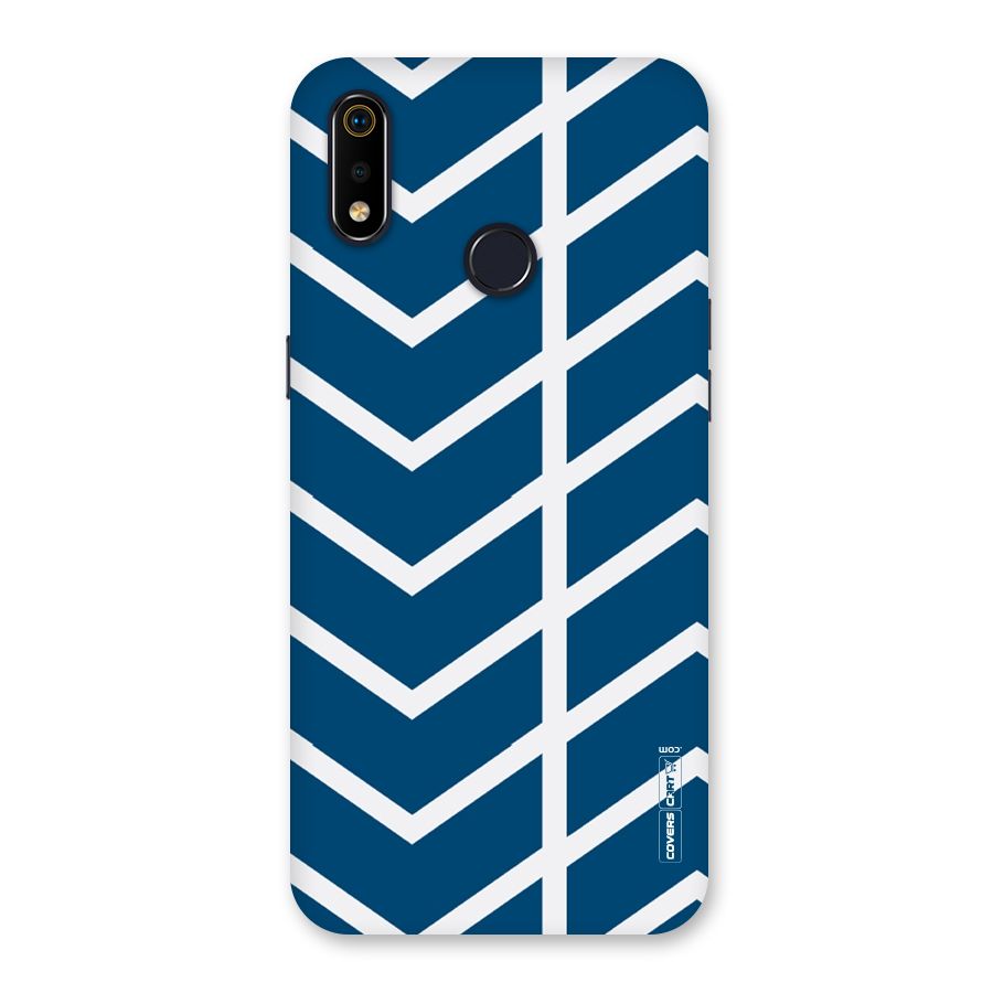 Blue White Pattern Back Case for Realme 3i