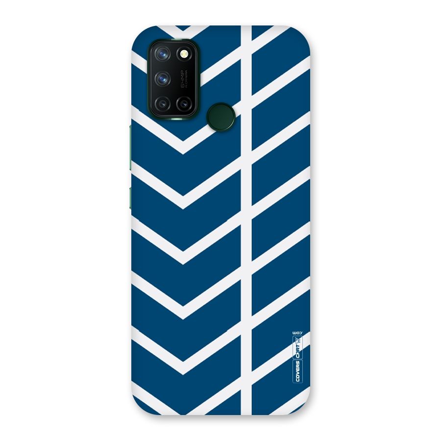 Blue White Pattern Back Case for Realme 7i