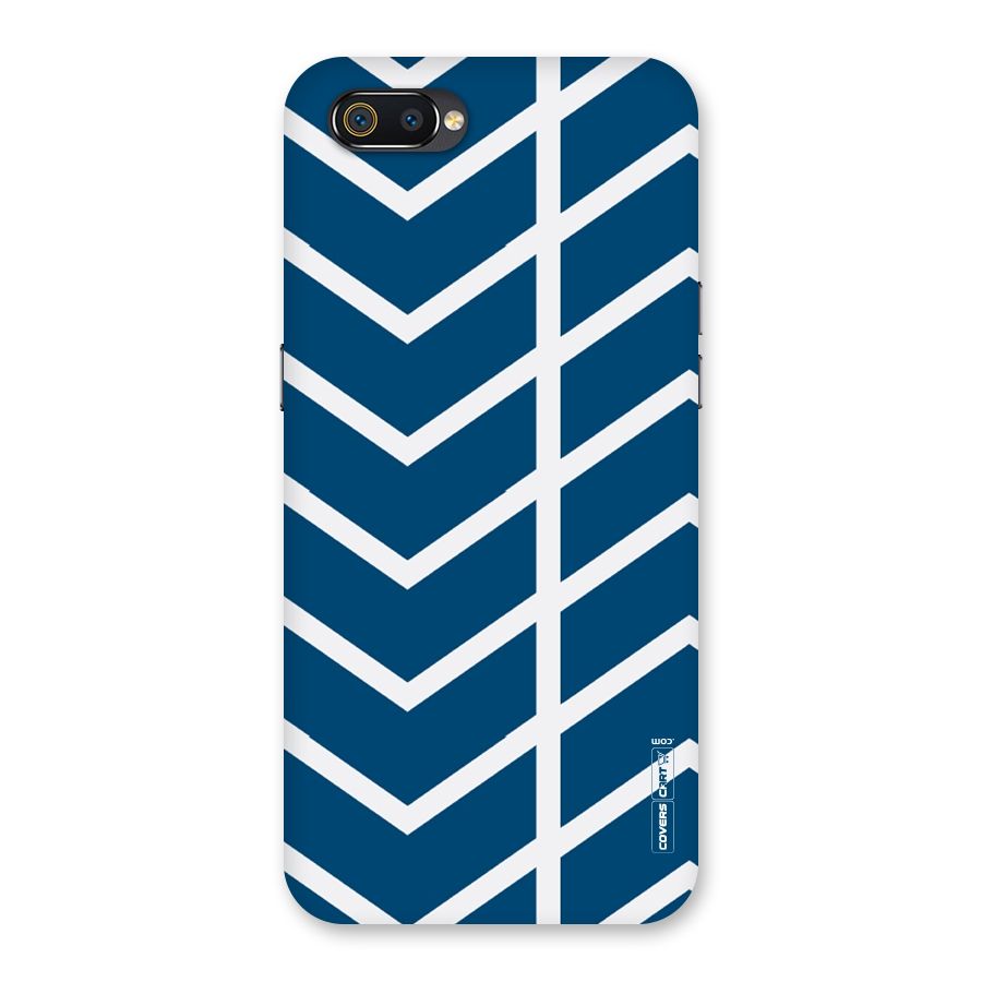 Blue White Pattern Back Case for Realme C2
