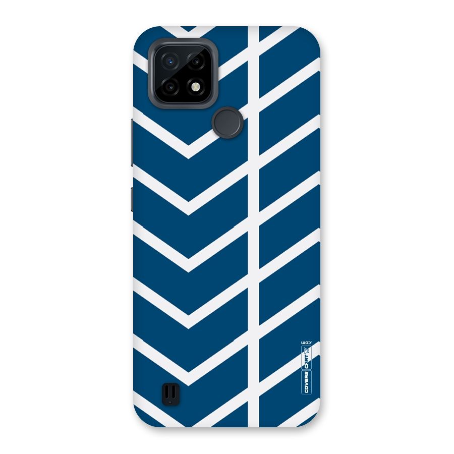 Blue White Pattern Back Case for Realme C21