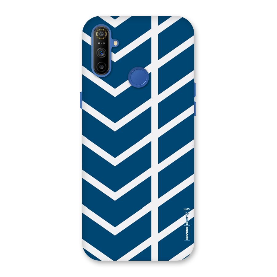 Blue White Pattern Back Case for Realme Narzo 10A