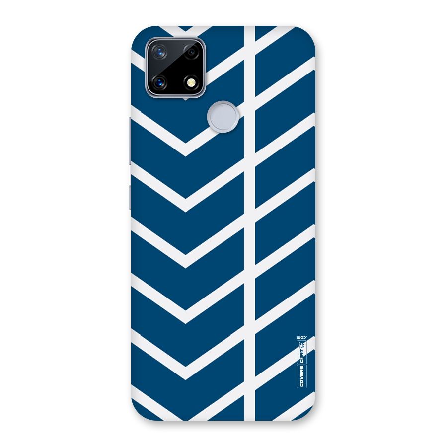 Blue White Pattern Back Case for Realme Narzo 20