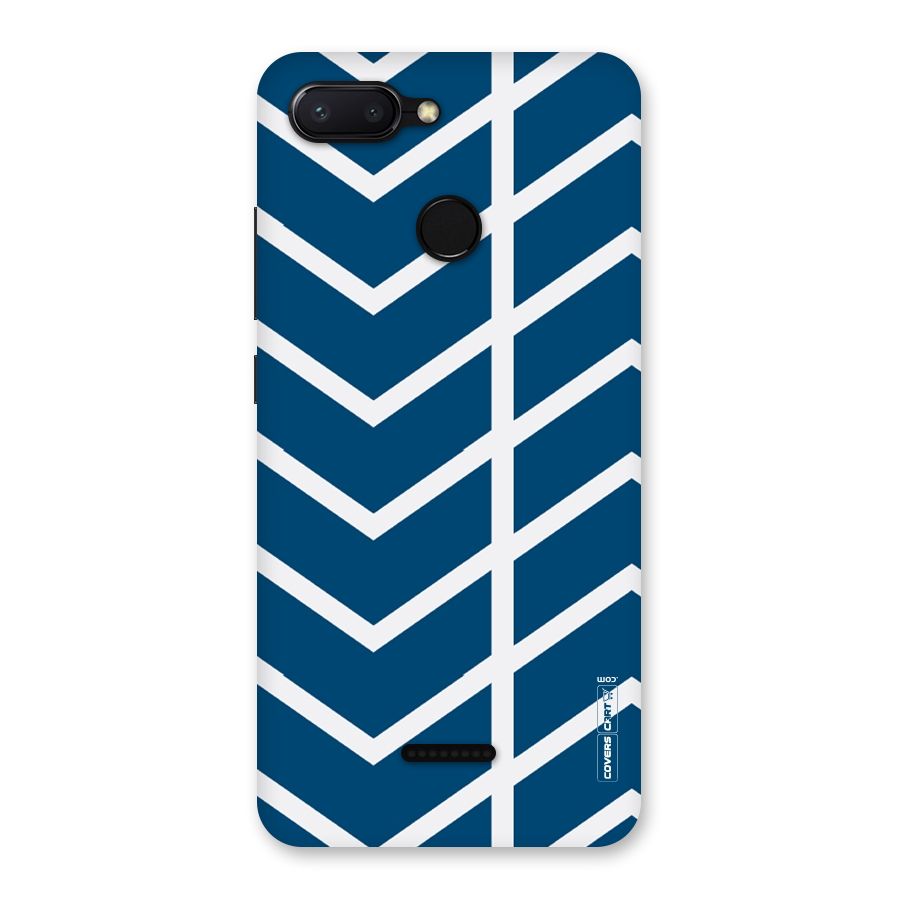 Blue White Pattern Back Case for Redmi 6