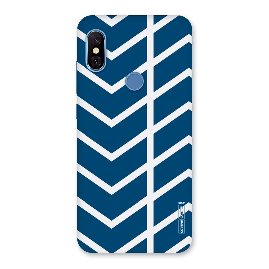 Blue White Pattern Back Case for Redmi Note 6 Pro