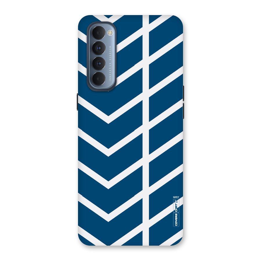 Blue White Pattern Back Case for Reno4 Pro