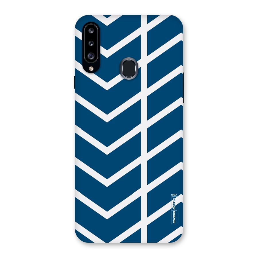Blue White Pattern Back Case for Samsung Galaxy A20s