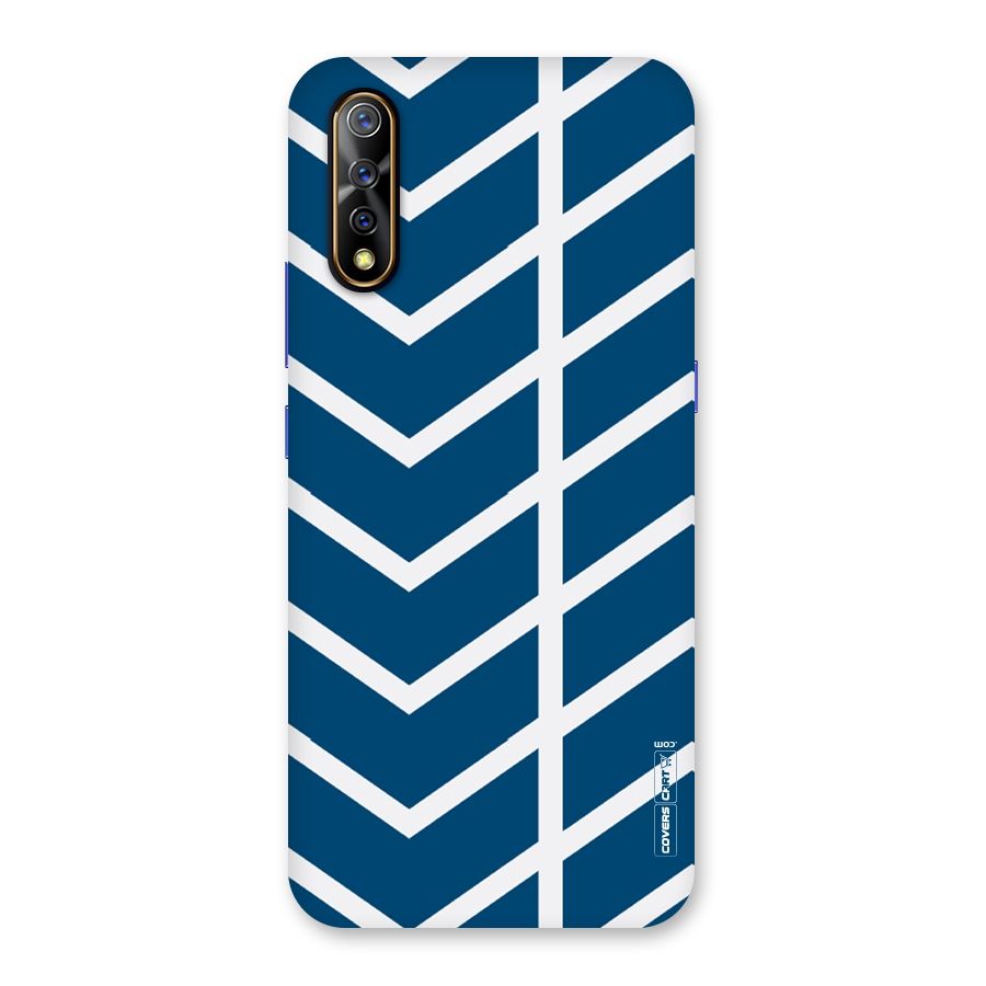 Blue White Pattern Back Case for Vivo S1