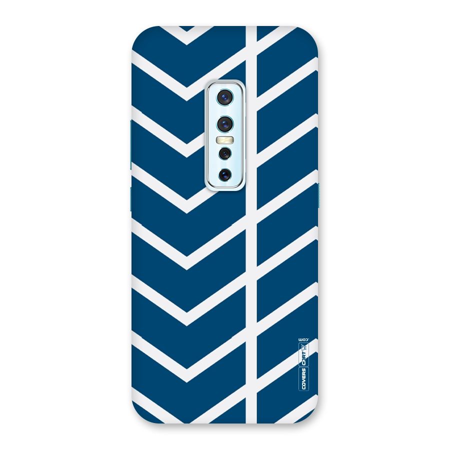 Blue White Pattern Back Case for Vivo V17 Pro