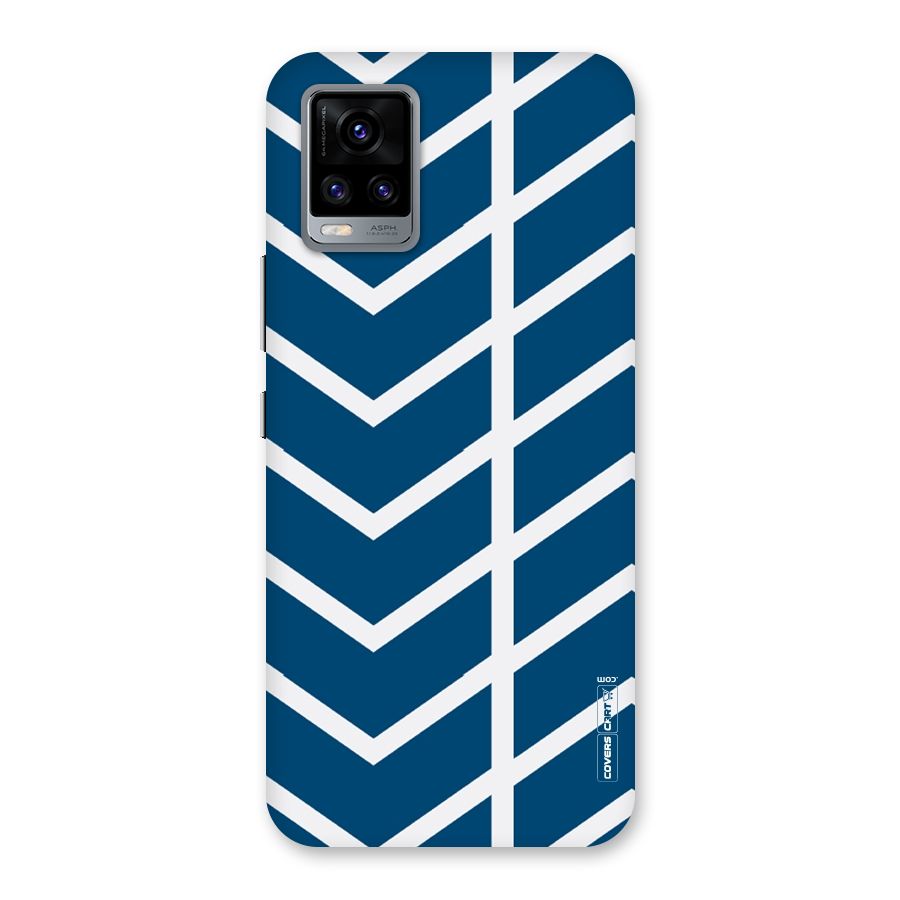 Blue White Pattern Back Case for Vivo V20