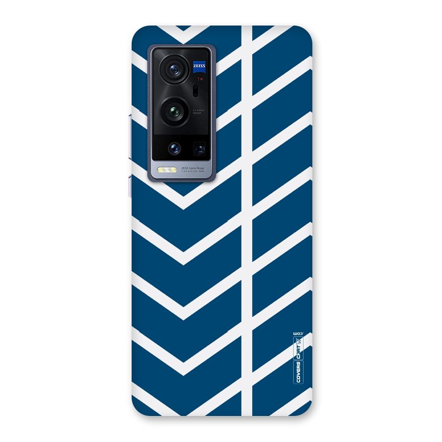 Blue White Pattern Back Case for Vivo X60 Pro Plus