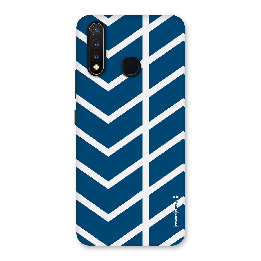 Blue White Pattern Back Case for Vivo Y19