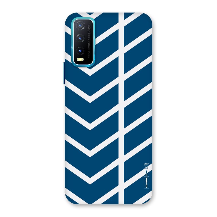 Blue White Pattern Back Case for Vivo Y20A